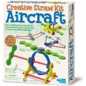 4M CREATIVE STRAW KIT AIRCRAFT