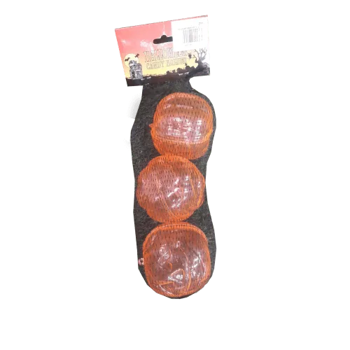 HALLOWEEN PUMPKIN 3S CANDY HOLDERS TRANSPARENT