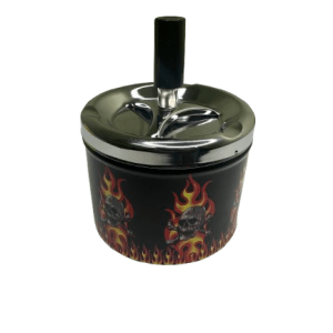 ASHTRAY SPIN TOP METAL