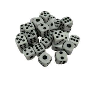 DICE 12MM WHITE 100S