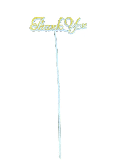 CAKE DÉCOR STICK THANK YOU