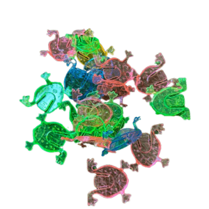 TOY FROG JUMPING 20PC