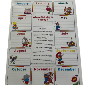 CHART LRG HAPPY BIRTHDAY 75X50CM