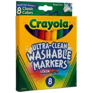 CRAYOLA 8 ULTRA CLEAN BROADLINE MARKER 58-8328