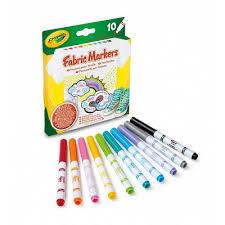CRAYOLA FABRIC MARKERS 10CT 58-8633
